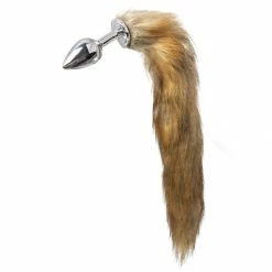 Deals 🛒 Kinky Tails Vixen Natural Faux Fur Stainless Steel Tail Butt Plug 🧨