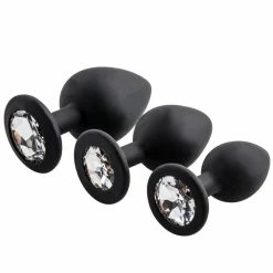 Cheap ⌛ Bondara&Sex Bejewelled Black Silicone Butt Plug ? 2.5, 3 Or 3.5 Inch 🔥 -Male Sex Toys Shop unnamed file 399