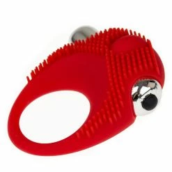 Buy 💯 Bondara Ace Red Silicone 10 Function Vibrating Cock Ring 🔔
