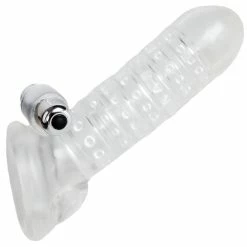 Top 10 👍 Bondara Clear Textured Vibrating Cock Sleeve With Ball Strap 😉